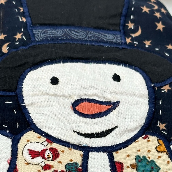 C & F Enterprises Snowman Patchwork Quilt Style Christmas Tree Skirt NWT - Picture 7 of 13